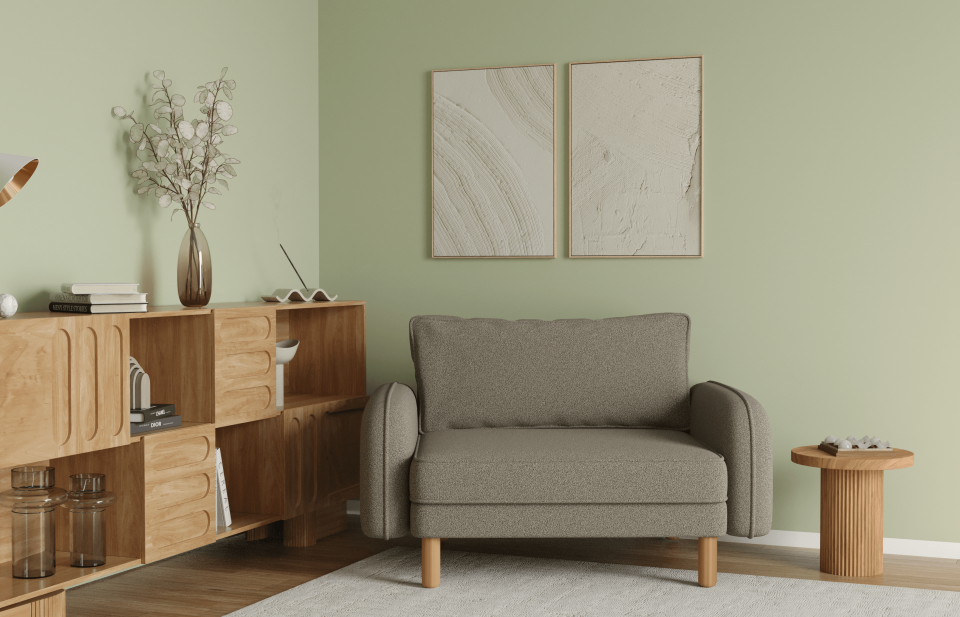 Loveseat - Fitilli - Solo - Uranüs Grisi - Post Modern Kol