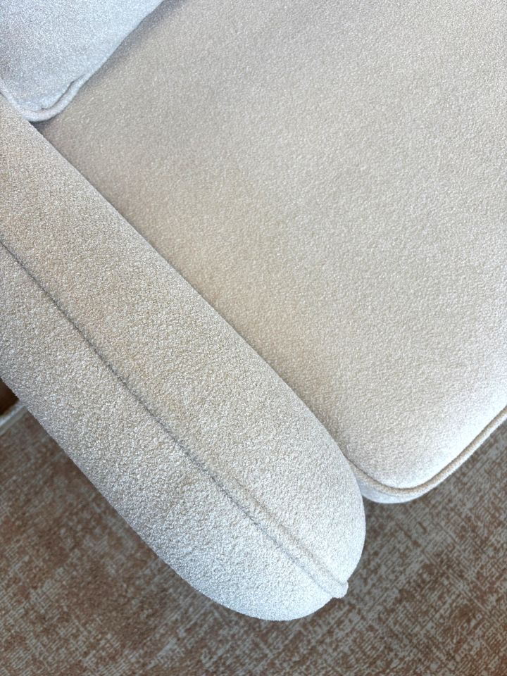 Tekli - Fitilli - Makro Kadife - Işık Beyazı - Post Modern Kol