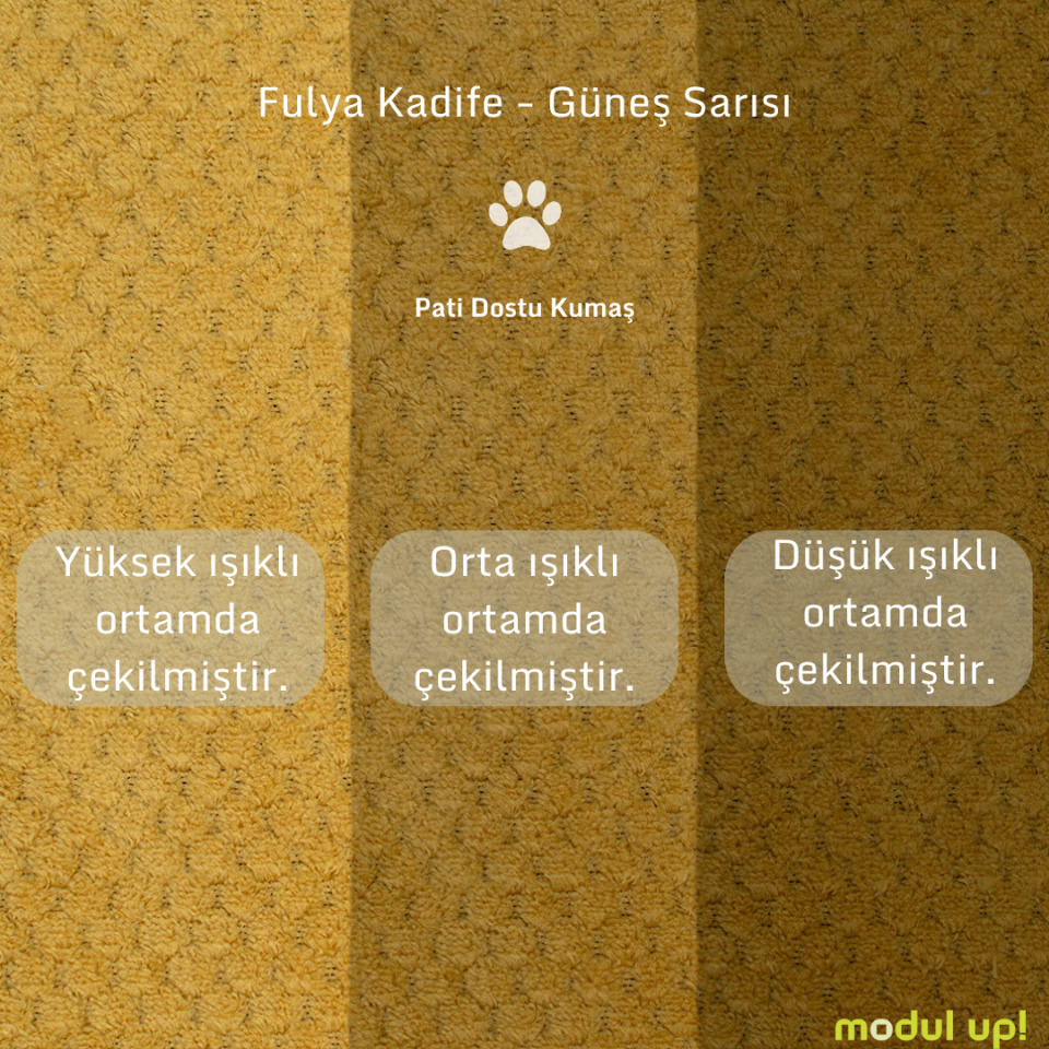 Tekli - Fitilli - Fulya Kadife - Güneş Sarısı - Post Modern Kol