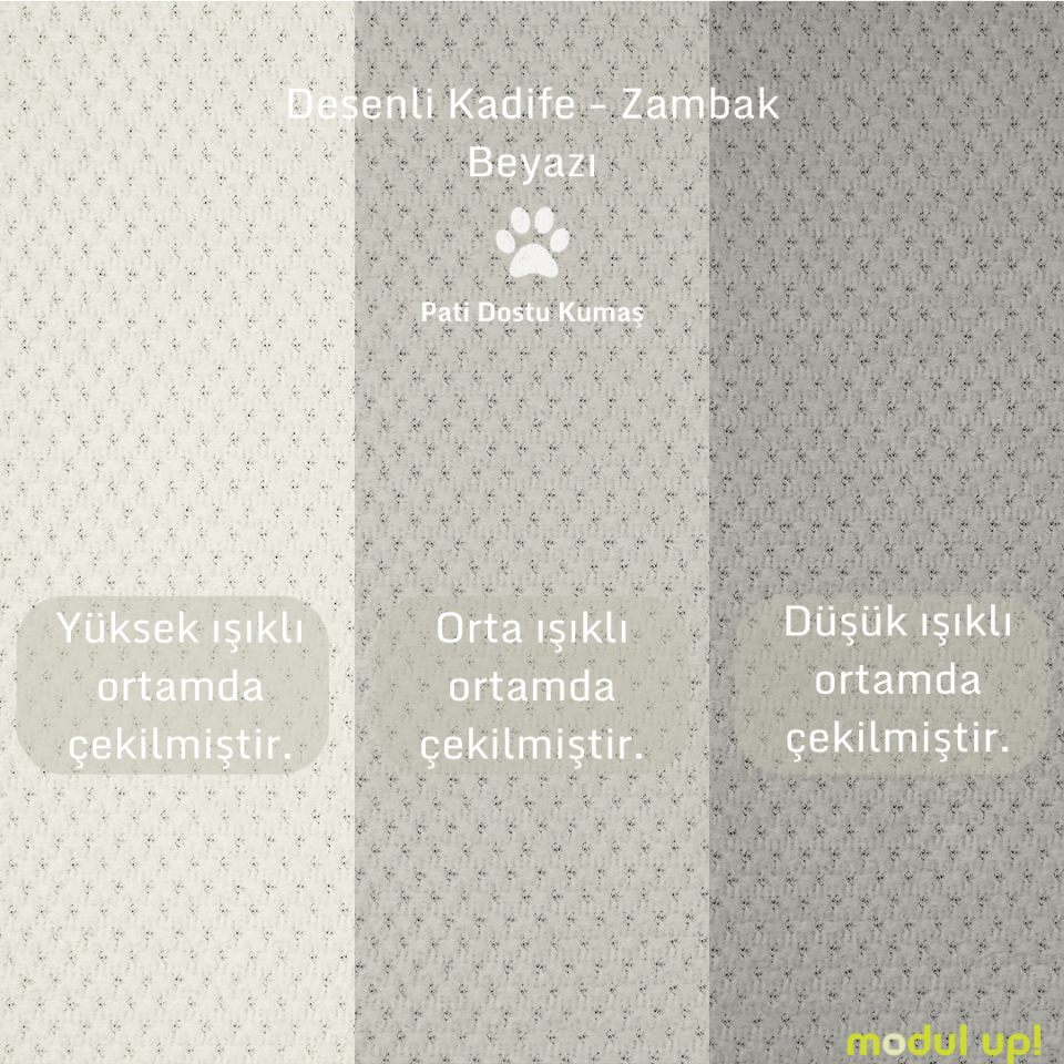 3x3x1 Takım - Fitilli - Desenli Kadife - Aslan Turuncusu - Zambak Beyazı - İskandinav Kol