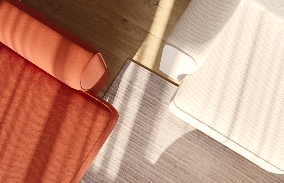 3x3x1 Takım - Fitilli - Desenli Kadife - Aslan Turuncusu - Zambak Beyazı - İskandinav Kol