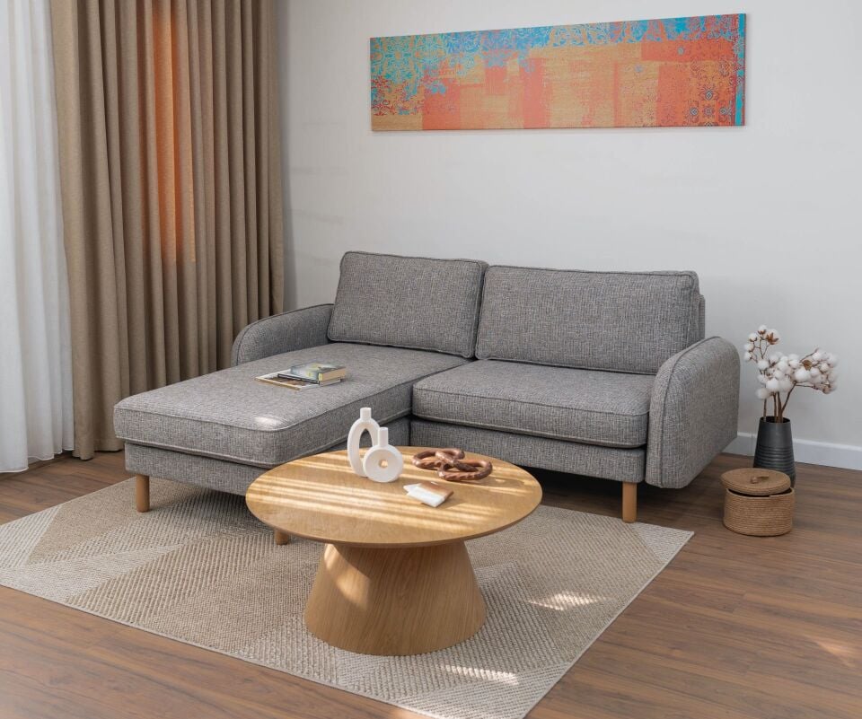 Mini Köşe - Fitilli - Keten - Frig - Post Modern Kol