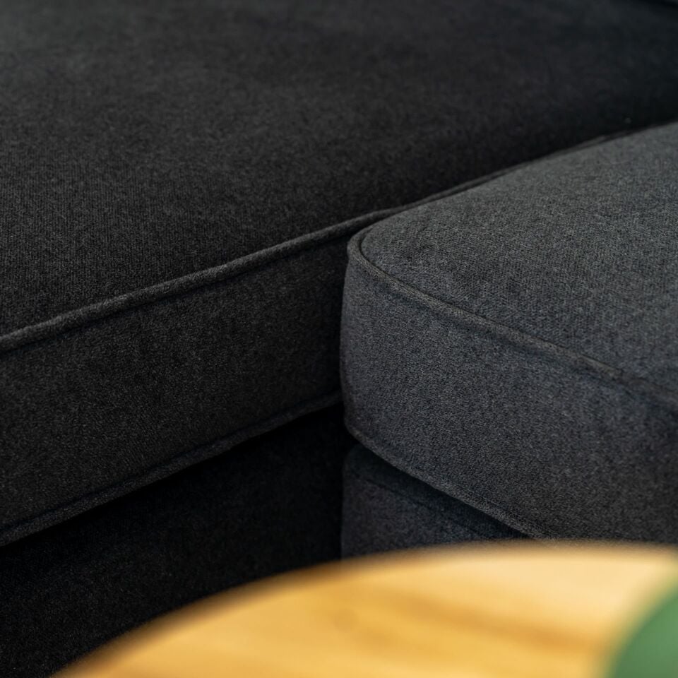 Midi Köşe - Fitilli - Mikro Kadife - Prestij Grisi - İskandinav Kol