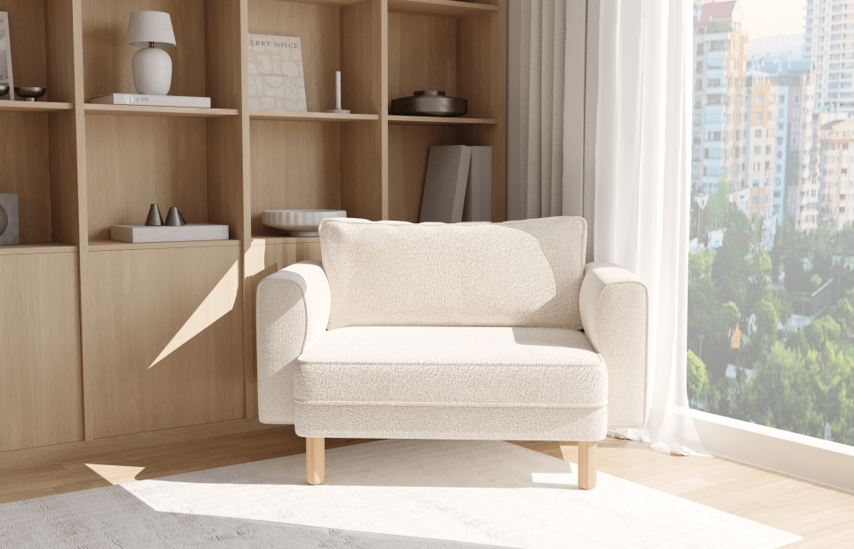 Loveseat - Fitilli - Bukle - Arjantin Beyazı - İskandinav Kol 2026