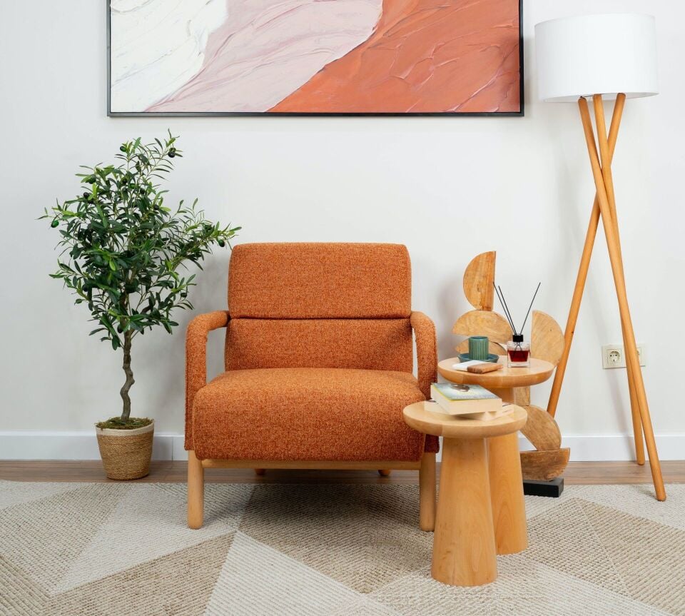 Hygge Berjer Bukle Sonbahar Turuncusu 2026