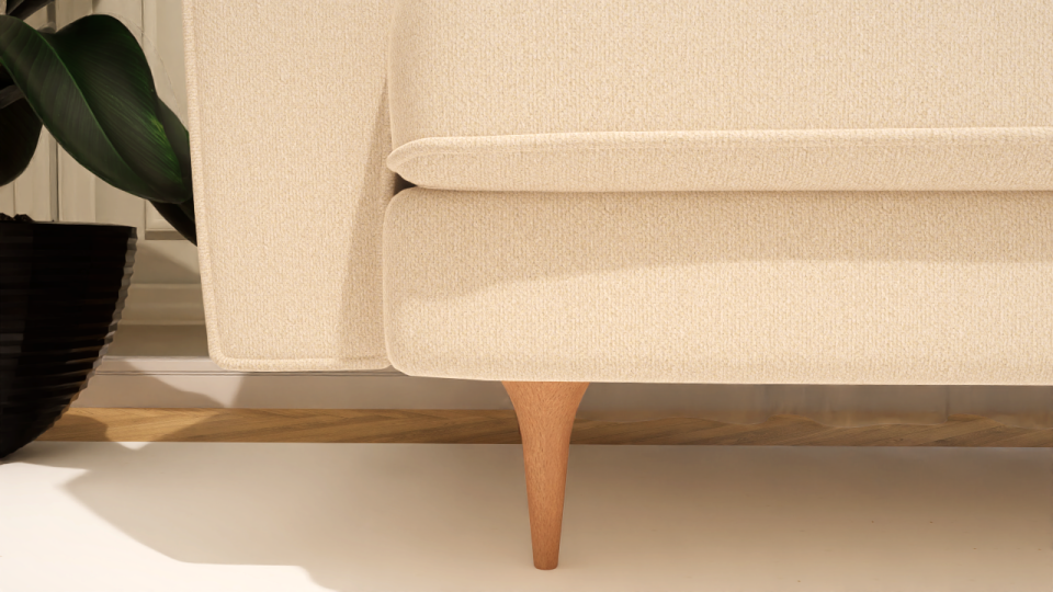 Mini Köşe - Fitilli - Mikro Kadife - Aspendos Beji - İskandinav Kol