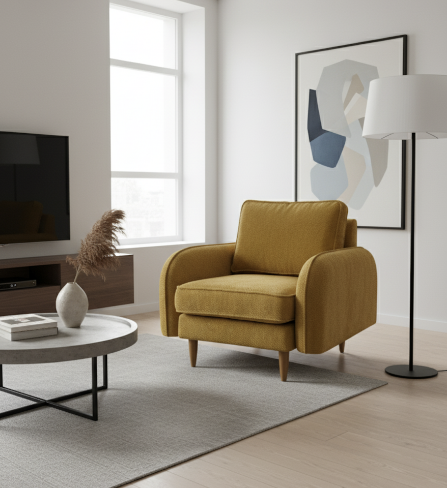 Tekli - Fitilli - Fulya Kadife - Güneş Sarısı - Post Modern Kol 2026