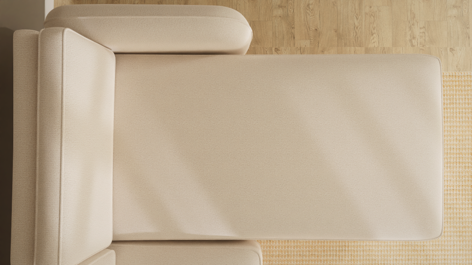 Mini Köşe - Fitilli - Makro Kadife - Işık Beyazı - Post Modern Kol 2026