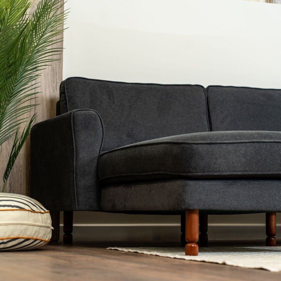 Midi Köşe - Fitilli - Mikro Kadife - Prestij Grisi - İskandinav Kol 2026