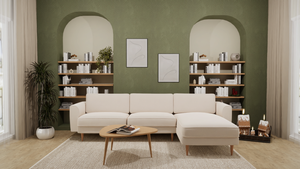 Maxi Köşe - Fitilli - Makro Kadife - Işık Beyazı - İskandinav Kol 2026