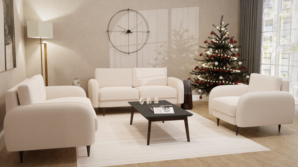 3x3x1 Takım - Fitilli - Makro Kadife - Işık Beyazı - Post Modern Kol 2026