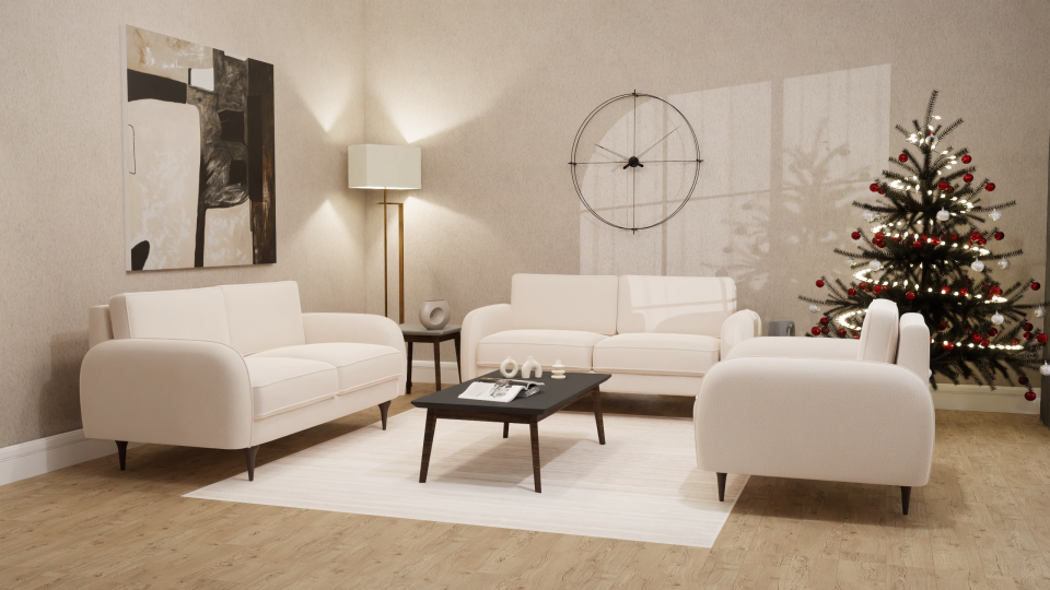 3x3x1 Takım - Fitilli - Makro Kadife - Işık Beyazı - Post Modern Kol 2026