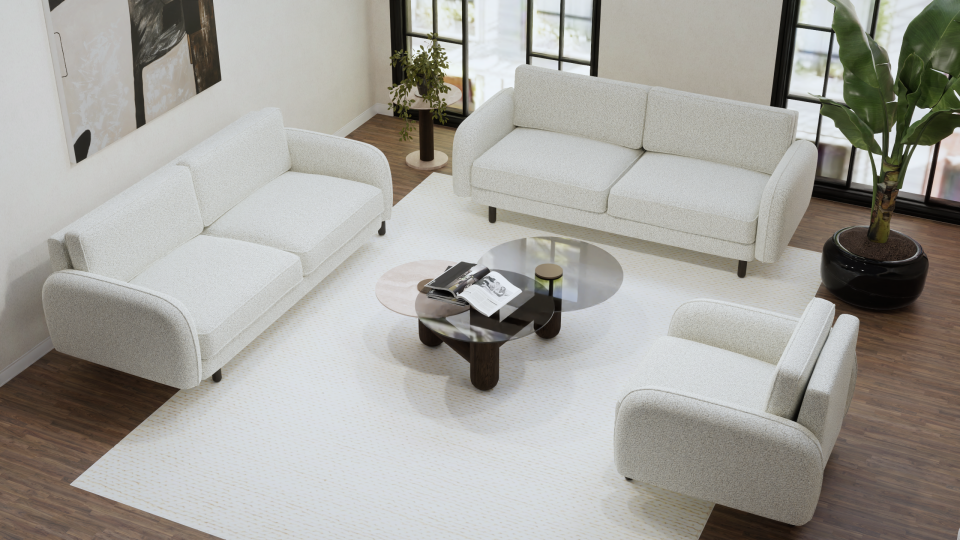 3x3x1 Takım - Fitilli - Bukle - Arjantin Beyazı - Post Modern Kol 2026