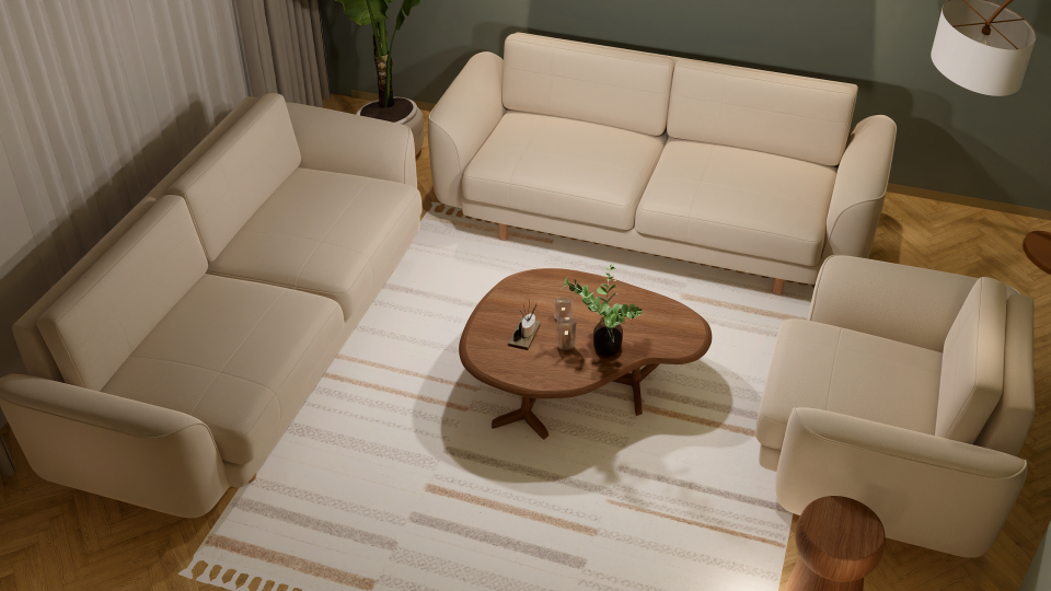 3x3x1 Takımı - Dikişli - Mikro Kadife - Aspendos Beji - İtalyan Kol 2026