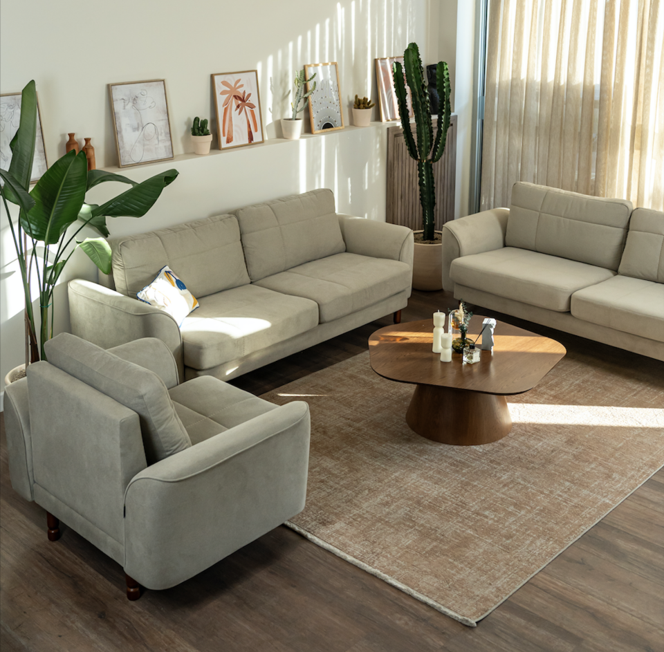 3x3x1 Takımı - Dikişli - Mikro Kadife - Aspendos Beji - İtalyan Kol 2026