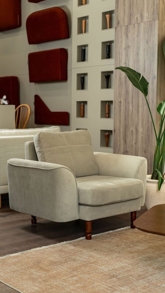 3x3x1 Takımı - Dikişli - Mikro Kadife - Aspendos Beji - İtalyan Kol 2026