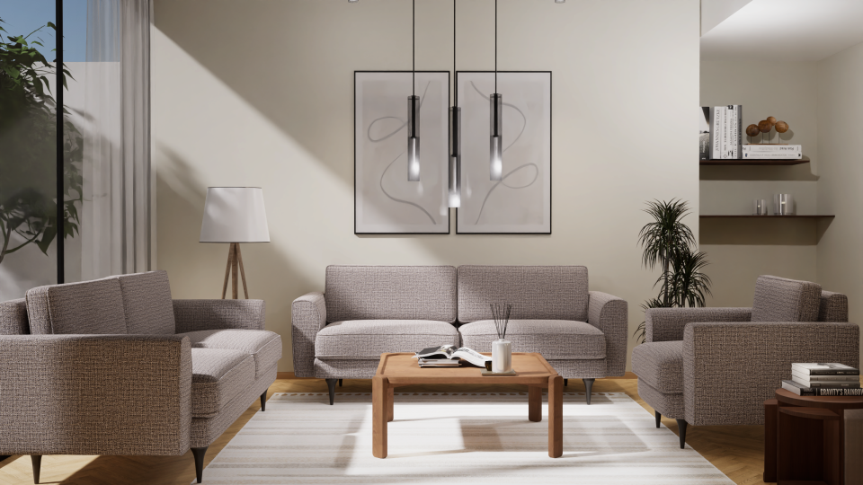 3x3x1 Takım - Fitilli - Keten - Frig - İskandinav Kol 2026