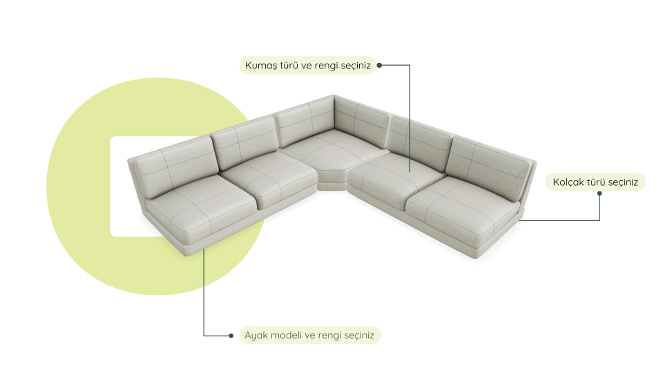 Chillax - Dikişli - Mini L Köşe -