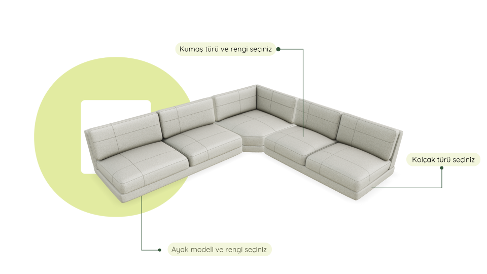 Chillax - Dikişli - Midi L Köşe -