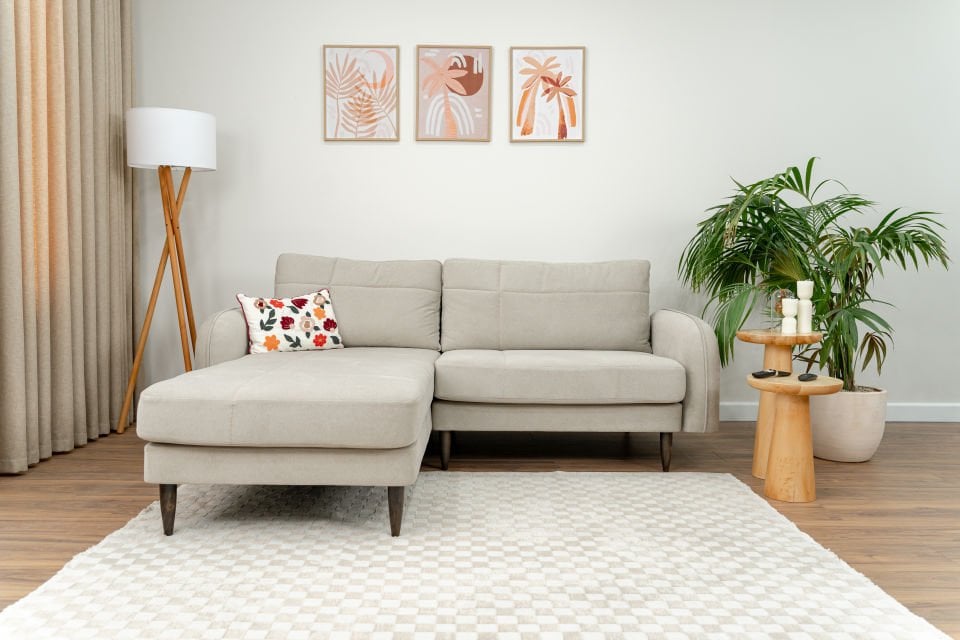 Mini Köşe - Dikişli - Mikro Kadife - Aspendos Beji - Post Modern Kol